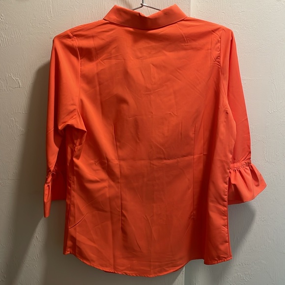 Orange Gretchen Scott fitted blouse - Picture 2 of 4